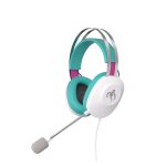 ASUS TUF Gaming H1 Gen II Hatsune Miku Edition auriculares alámbricos con diadema para juegos, conector USB tipo A, colores rosa, turquesa y blanco, SKU 90YH048B-BHUA00