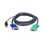 ATEN Cable KVM USB con conector SPHD 3 en 1 y longitud de 1,2 metros, SKU: 2L-5201U. Ideal para conexiones múltiples.