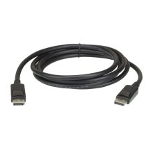 ATEN 2L-7D02DP cable DisplayPort de 2 metros en color negro, ideal para transmisión de video y audio en alta definición