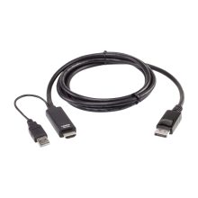 ATEN Cable HDMI a DisplayPort True 4K de 1,8 m, SKU 2L-7D02HDP. Ideal para transmisión de video en alta calidad
