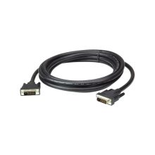 Cable DVI de 3 metros de ATEN, modelo DVI-D negro, SKU 2L-7D03DD. Ideal para conexiones de alta resolución.