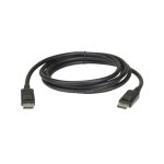 ATEN cable DisplayPort de 3 metros color negro, modelo 2L-7D03DP, ideal para conexiones de alta definición