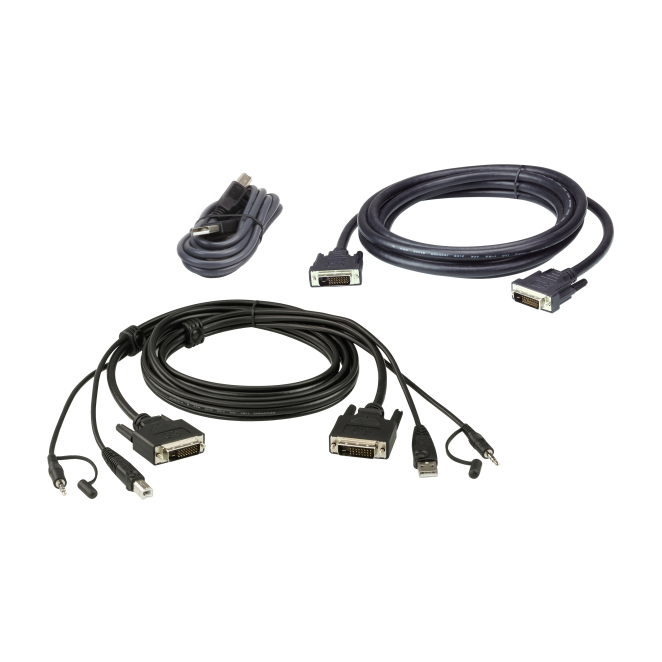 ATEN Kit de cable para KVM seguro DVI-D dual link dual display USB de 3 m 2 ATEN Kit de cable para KVM seguro