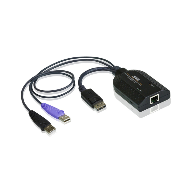 ATEN Adaptador KVM DisplayPort USB con Smart Card y Virtual Media ATEN Adaptador KVM DisplayPort USB compatible Smart Card con soporte para Virtual Media KA7169-AX