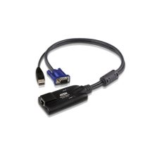 Imagen del adaptador KVM VGA USB de ATEN modelo KA7570-AX mostrando sus puertos y conexiones