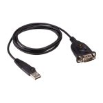 Conversor USB Type-A a RS-232 negro ATEN Modelo UC232AF con SKU UC232AF-AT