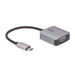 ATEN Adaptador de USB-C a VGA, modelo UC3002A-AT, diseñado para conectar dispositivos USB-C a pantallas VGA en alta definición.