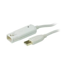 ATEN Cable extensor USB 2.0 de 12 metros, soporta conexión en cadena hasta 60 metros, SKU UE2120
