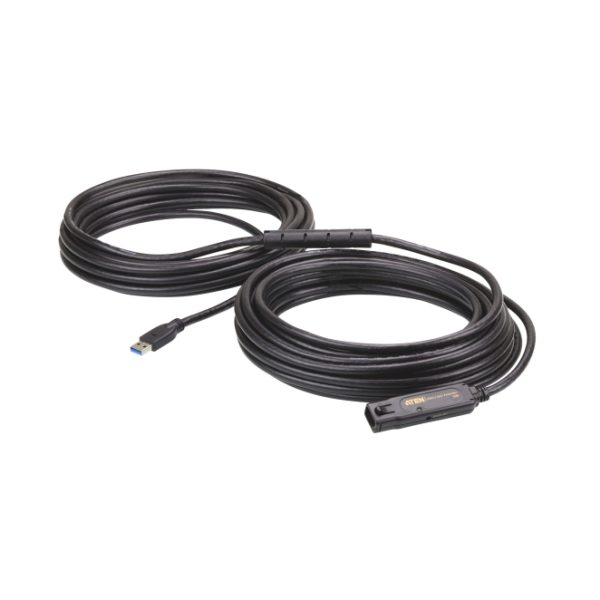 ATEN Cable extensor USB 3.2 Gen1 de 15 metros, SKU UE3315A-AT-G. Ideal para conectar dispositivos periféricos a larga distancia