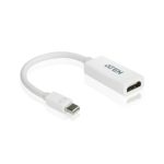 Adaptador de Mini DisplayPort a HDMI de ATEN, modelo VC980-AT, eficiente y compacto para conexiones de video.