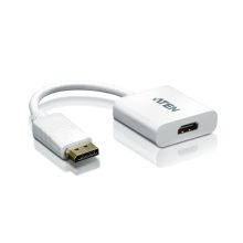 Adaptador de DisplayPort a HDMI modelo VC985-AT de ATEN, ideal para convertir señales de video con soporte 4K