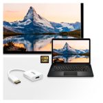 Adaptador de DisplayPort a HDMI modelo VC985-AT de ATEN, ideal para convertir señales de video con soporte 4K