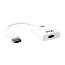 ATEN Adaptador activo de DisplayPort a HDMI True 4K modelo VC986B-AT, ideal para conexiones de alta definición en entornos de cableado.
