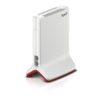 Repetidor de red FRITZ! 3000 Mbit/s en color blanco, SKU 20002856, optimiza la señal Wi-Fi.