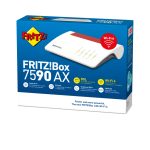 Router inalámbrico FRITZ!Box 7590 AX con Gigabit Ethernet, doble banda (2,4 GHz / 5 GHz), blanco, SKU 20002999.