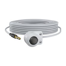 Micrófono blanco para cámara de seguridad Axis 01561-001 con alta calidad de audio para vigilancia