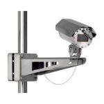 Imagen de la cámara de vigilancia Axis modelo 01572-001 con resolución 1920 x 1080 píxeles, diseñada para uso interior y exterior con abrazadera para mástil.