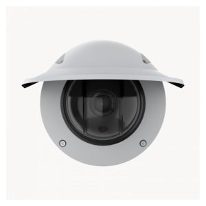 Imagen de la cámara de seguridad IP Axis modelo 02054-001, diseñada para uso interior y exterior, con resolución de 2688 x 1512 pixeles. SKU: 02054-001