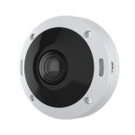 Cámara de vigilancia Axis modelo 02100-001, ideal para interiores y exteriores, con una resolución de 2880 x 2880 pixeles y montaje en techo o pared.
