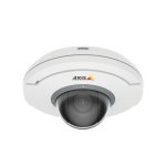 Imagen de la Axis cámara de vigilancia modelo 02345-001, con resolución de 1280 x 720 pixeles, diseñada para techo o pared. SKU: 02345-001