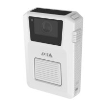 Cámara corporal Axis W120 con resolución 1920 x 1080, CMOS, colores negro y blanco, batería de larga duración, conectividad WiFi y Bluetooth, SKU 02681-002
