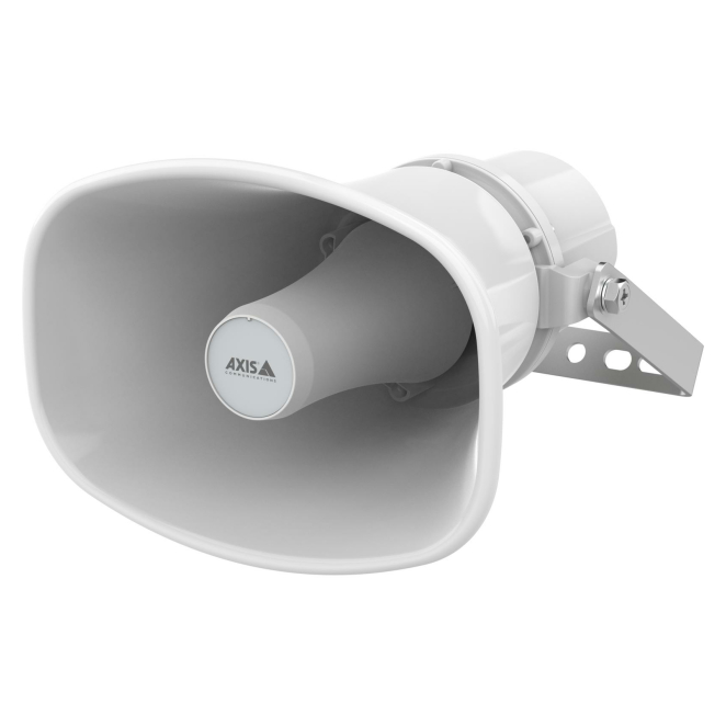 Axis C1310-E Mk II altavoz gris con alta capacidad de sonido Imagen del altavoz Axis C1310-E Mk II gris, SKU 02813-001, mostrando su diseño moderno y capacidad de sonido potente ideal para cualquier espacio.