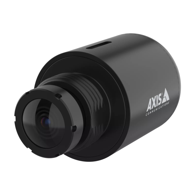 Axis Unidad de Sensor F2107-RE con diseño compacto Imagen de la unidad de sensor Axis F2107-RE, SKU 02868-001, para cámaras de seguridad, mostrando su diseño compacto y características avanzadas.