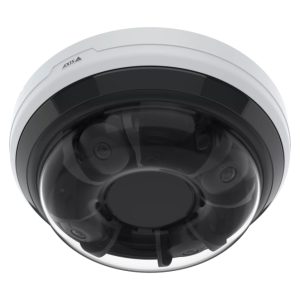 Cámara de seguridad Axis 02897-001 IP para exteriores con resolución 2592 x 1944 píxeles, montada en techo o pared.