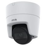 Cámara de seguridad IP Axis modelo 02918-001 tipo Bala, resolución 2688 x 1512 píxeles, para instalación en techo en interiores.