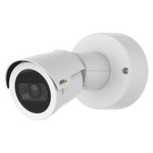 Cámara de seguridad IP de forma bala Axis M2025-LE para exteriores, resolución de 1920 x 1080 píxeles, instalación en techo o pared. SKU: 0911-021