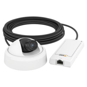 Imagen de la cámara de vigilancia Axis modelo 0928-001 con resolución de 1920x1020 pixeles, adecuada para instalación en techo o pared y uso en interiores