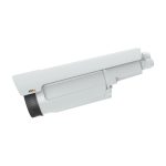 Cámara de vigilancia Axis modelo 0969-001 con forma de bala, resolución 384x288 píxeles, para instalación en techo o pared, diseñada para exteriores
