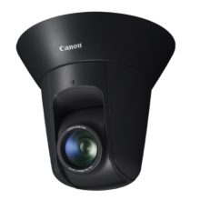 Imagen de la cámara de seguridad IP Canon VB-M44B con resolución de 1280 x 960 pixeles SKU 2542C002 montada en el techo