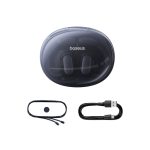 Auriculares inalámbricos Baseus Eli Sport 1, gancho de oreja, llamadas y música, USB Tipo C, Bluetooth, color negro, SKU A00064400121-00