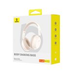 Auriculares inalámbricos Baseus Bass 35 Max, diadema para llamadas y música con conectividad Bluetooth y USB Tipo C en color blanco. SKU: A00070800821-00