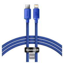 Baseus CAJY000203 cable Lightning azul de 1,2 metros, ideal para carga y sincronización rápida