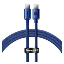 Baseus cable USB modelo CAJY000603, longitud de 1,2 metros, USB 2.0, conector USB-C, color azul