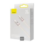 Baseus CAJY001304 cable Lightning de 1.2 metros en color rosa, ideal para iPhone y iPad