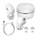 Auriculares inalámbricos Baseus WM01, Bluetooth, USB Tipo C, color blanco, ideales para llamadas y música. SKU: NGTW370002