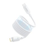 Baseus PicoGo cable USB 2.0, un metro de longitud, con conector USB C blanco. SKU: P10376800211-00