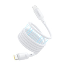 Baseus PicoGo cable USB 2.0, un metro de longitud, con conector USB C blanco. SKU: P10376800211-00