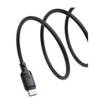 Imagen del cable de carga Baseus Silky, tipo USB-C a USB-C de 1 metro, color negro. SKU: P10377704113-00