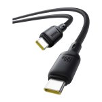 Imagen del cable de carga Baseus Silky, tipo USB-C a USB-C de 1 metro, color negro. SKU: P10377704113-00