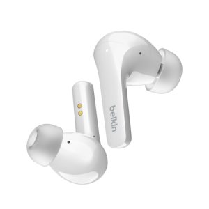 Auriculares inalámbricos Belkin SOUNDFORM Flow para llamadas y música, con USB Tipo C y Bluetooth, color blanco - SKU AUC006BTWH