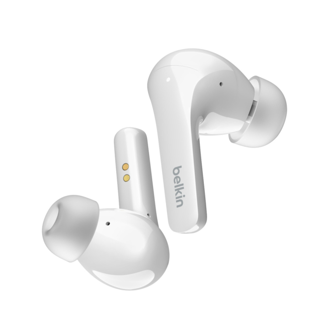 Belkin SOUNDFORM Flow Auriculares Inalámbricos Bluetooth Blanco Auriculares inalámbricos Belkin SOUNDFORM Flow para llamadas y música, con USB Tipo C y Bluetooth, color blanco - SKU AUC006BTWH