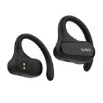 Auriculares True Wireless Belkin SoundForm ClearFit con gancho de oreja, ideales para llamadas, música y uso diario, modelo AUC013CTBK