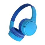 Belkin SoundForm Mini auriculares inalámbricos de diadema en color azul con puerto USB Tipo C, ideales para llamadas y música. SKU: AUD002BTBLV3.