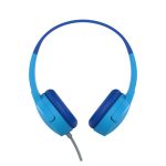 Auriculares alámbricos Belkin SoundForm Mini en color azul, ideales para llamadas, música, deporte y uso diario. SKU: AUD004BTBL