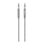 Cable de audio Belkin de 1,2 metros color gris con conector de 3,5 mm, SKU AV10164BT04-GRY