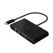 Belkin AVC004BTBK base para portátil negra con replicador de puertos USB 3.2 Gen 1 Type-C